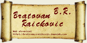 Bratovan Raičković vizit kartica